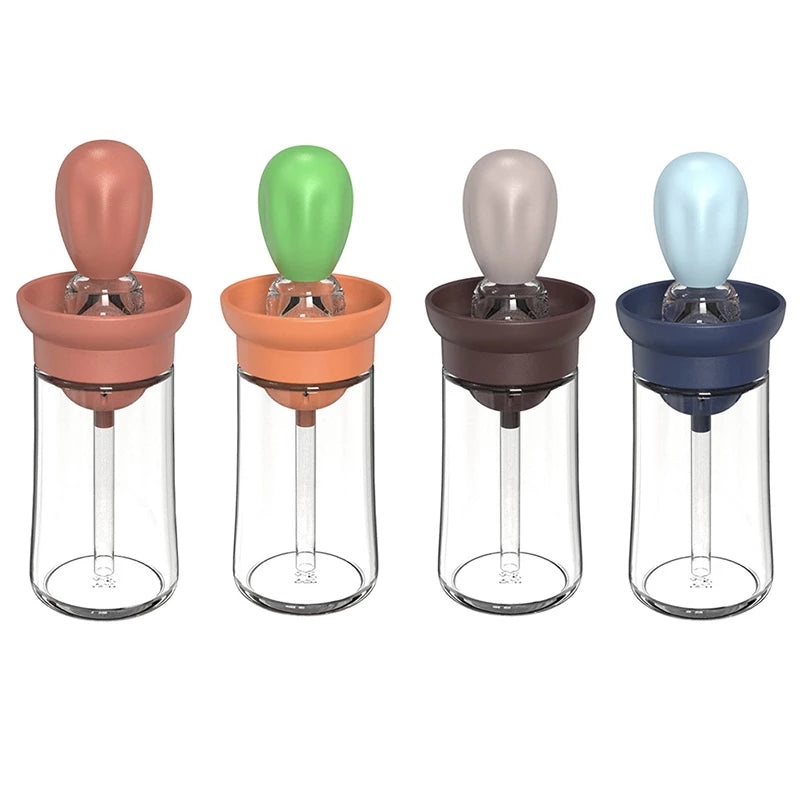 Glass Oil Bottle with Brush