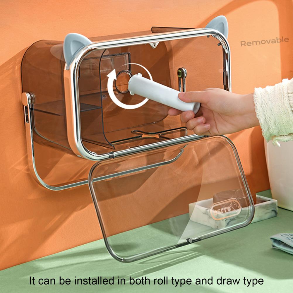 Wall Mounted Cat Toilet Paper Holder