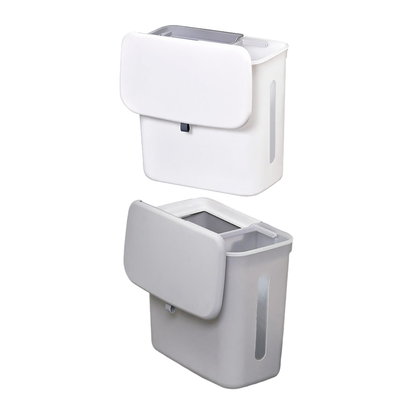 9L Hanging Trash Can with Wet and Dry Compartment