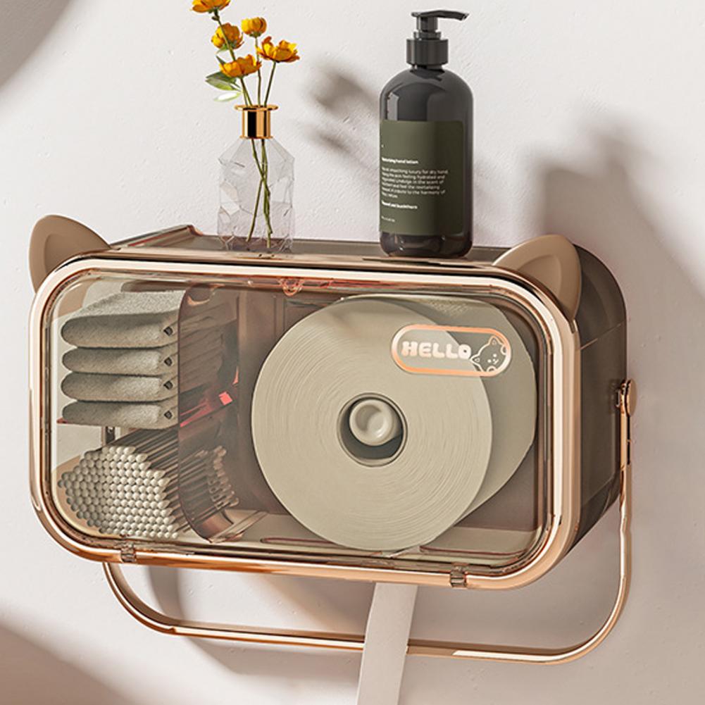 Wall Mounted Cat Toilet Paper Holder