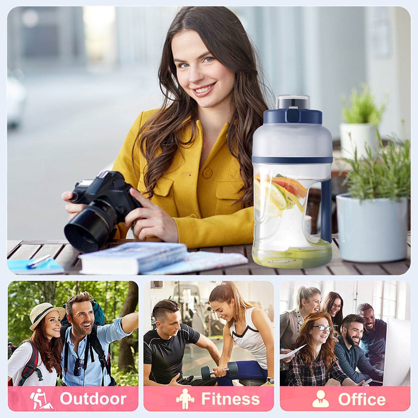 1000ml Portable Blender Juicer Bottle