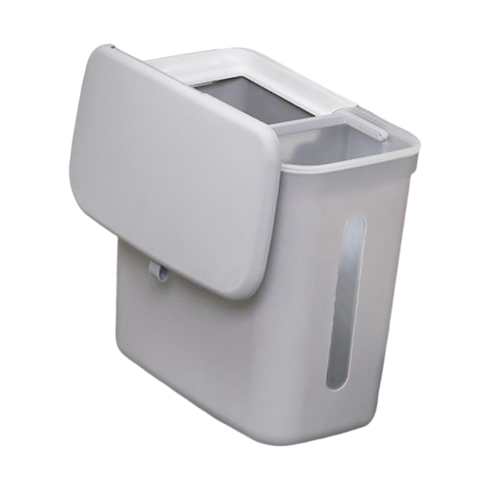 9L Hanging Trash Can with Wet and Dry Compartment