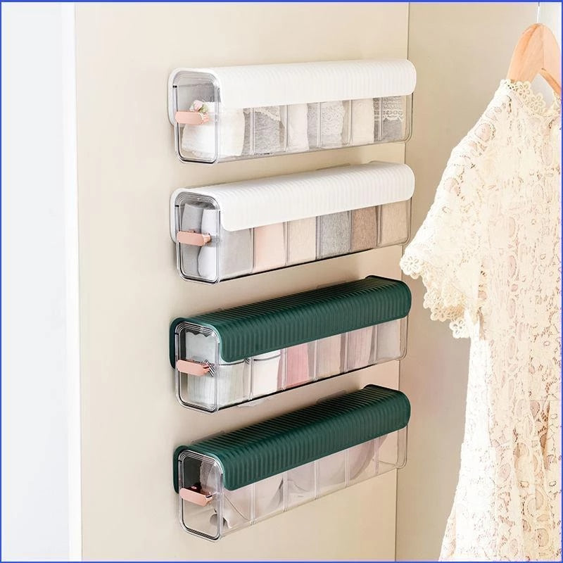 6 Cells Wall Mount Socks Underwear Drawer Organizer