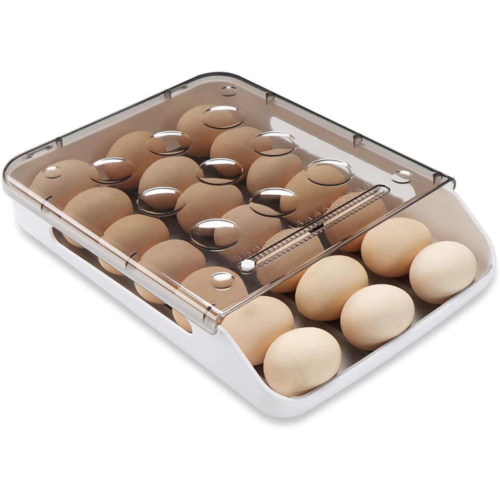 Transparent Rolling Style Egg Storage Tray