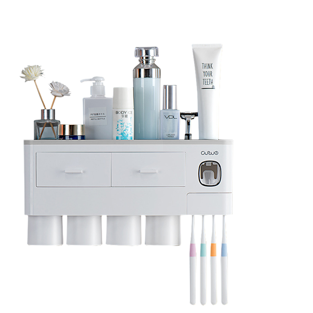 Wall-mounted Toothbrush Holder Storage Rack