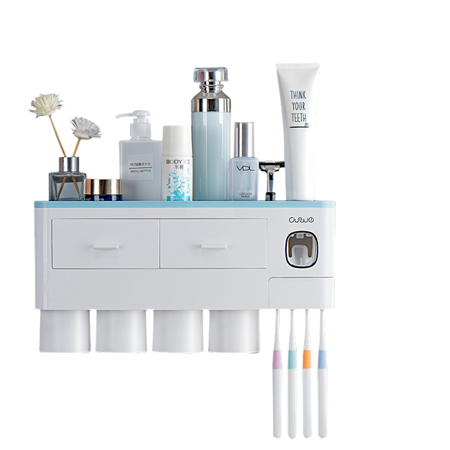 Wall-mounted Toothbrush Holder Storage Rack