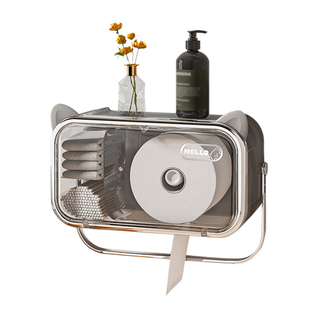 Wall Mounted Cat Toilet Paper Holder