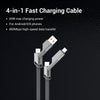4-in-1 Nylon Braided Fast Charging Cable