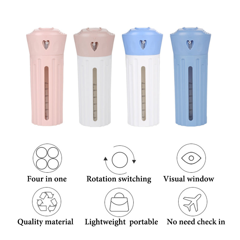 4-In-1 Travel Bottles Dispenser