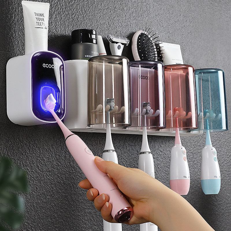 Wall-Mounted Toothbrush Holder Set
