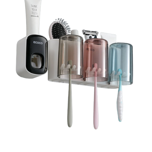 Wall-Mounted Toothbrush Holder Set