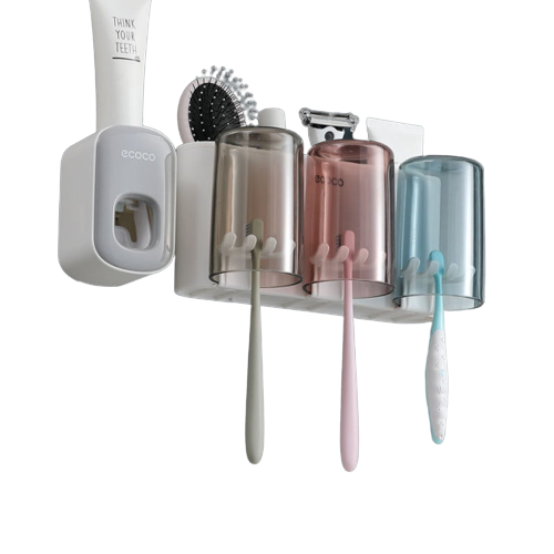 Wall-Mounted Toothbrush Holder Set
