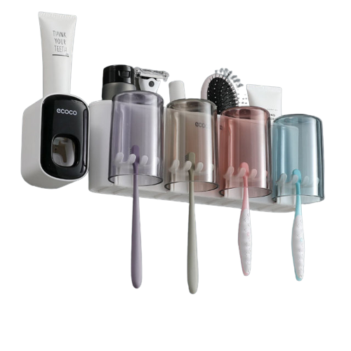 Wall-Mounted Toothbrush Holder Set