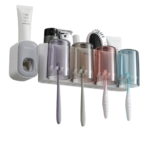 Wall-Mounted Toothbrush Holder Set