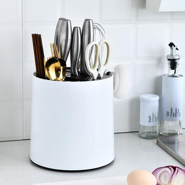 Large Capacity Rotating Utensil Holder