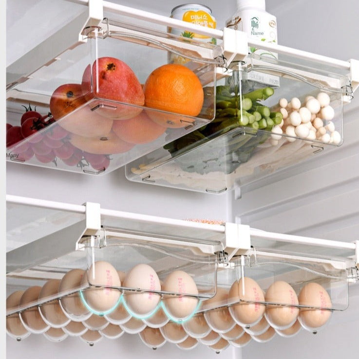 Fridge Organizer Slide Under Shelf Drawer