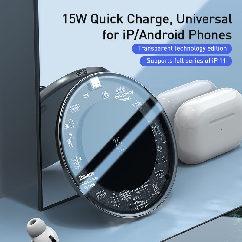 15W Qi Transparent Wireless Charger
