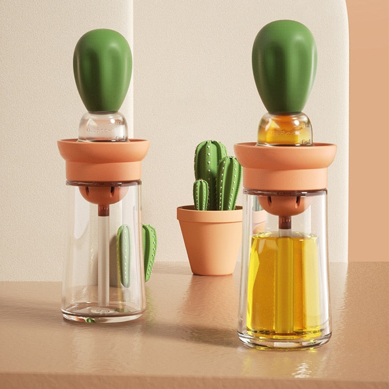 Glass Oil Bottle with Brush