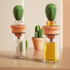 Glass Oil Bottle with Brush