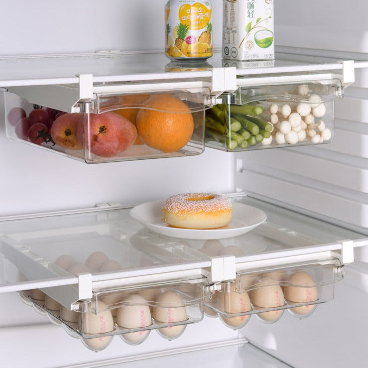 Fridge Organizer Slide Under Shelf Drawer