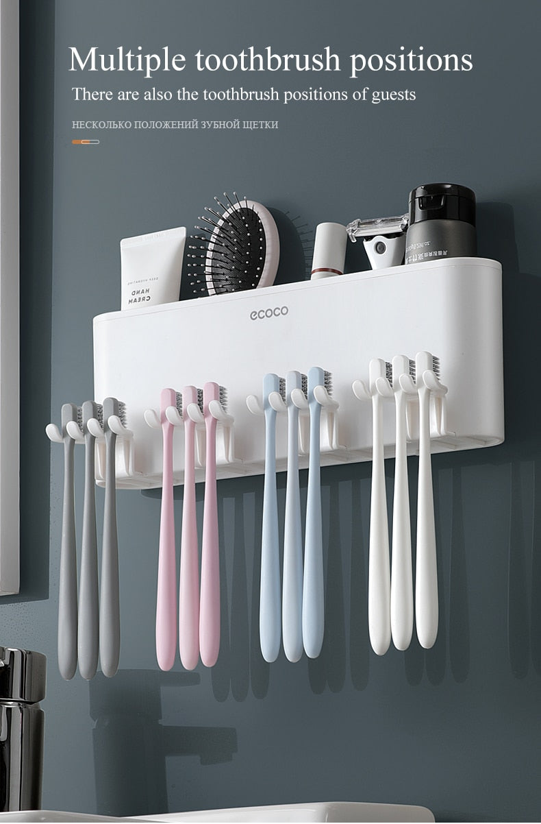 Wall-Mounted Toothbrush Holder Set