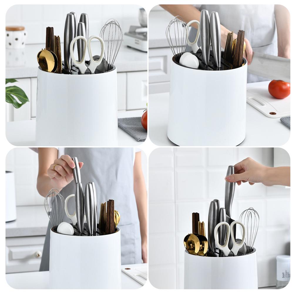 Large Capacity Rotating Utensil Holder