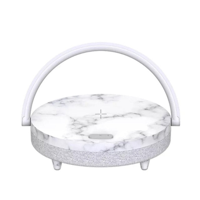 All-in-one Wireless Charger + LED Lamp + Bluetooth Speaker