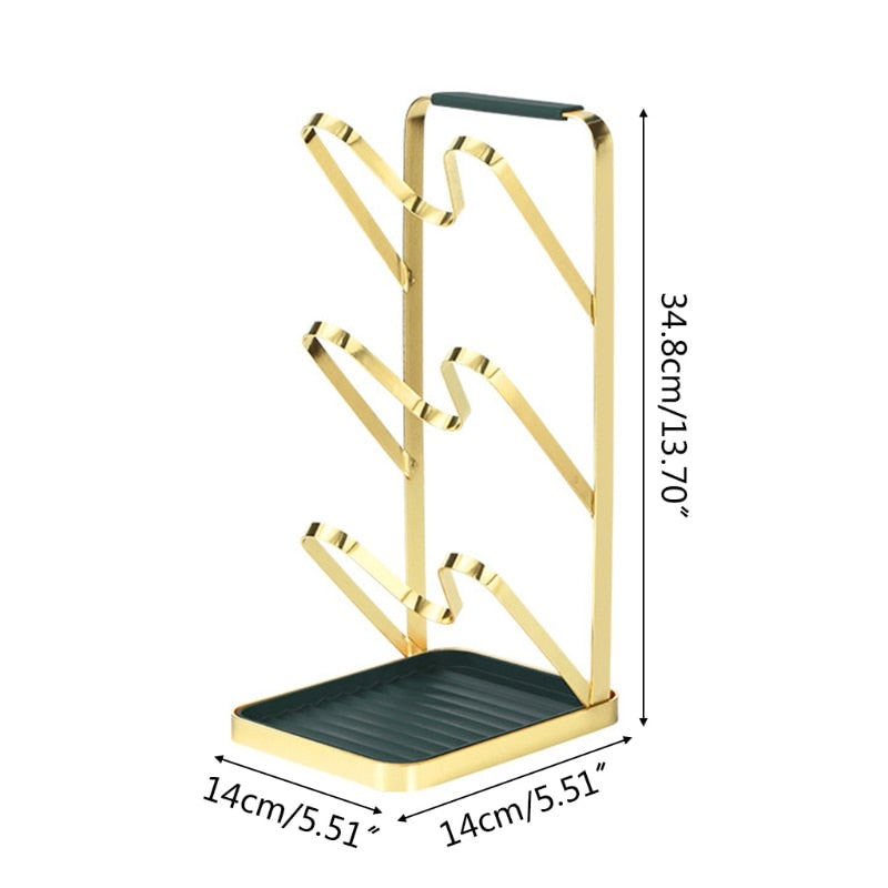 3 Layer Non-slip Pot Lid Spoon Holder Rack