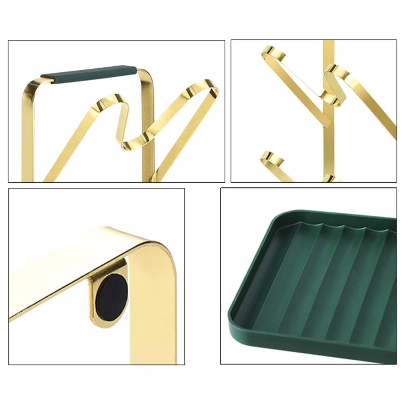 3 Layer Non-slip Pot Lid Spoon Holder Rack