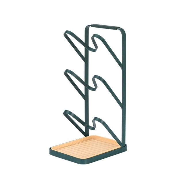 3 Layer Non-slip Pot Lid Spoon Holder Rack