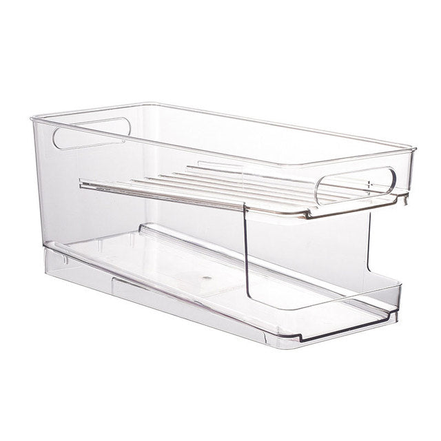 2-Tier Rolling Refrigerator Soda Cans Organizer