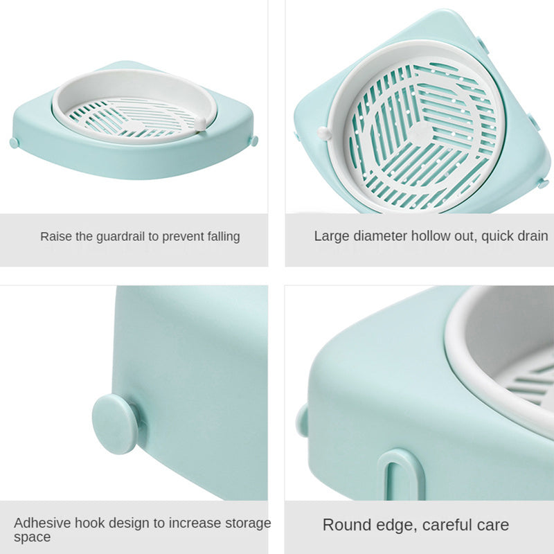 Bathroom Rotating Triangle Wall Storage Rack